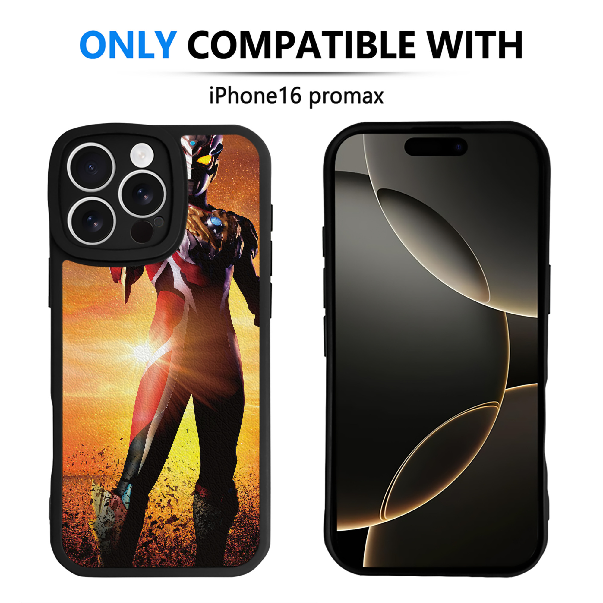 （画像用） ウルトラマン Ultraman 【iPhone 16シリーズ対応】シリコンスマホケース（レザー調） 材質：シリコン